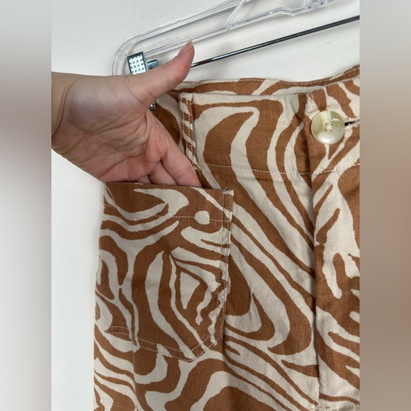 Maeve Linen Collette Swirl Print Linen Pants Size 6 EUC Wide Leg - Picture 7 of 8